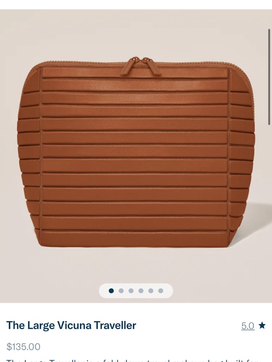 Parallelle Handbags - Vicuna The Large Traveller Fold-Down Makeup Bag in Vicuna Brown